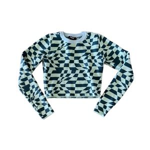 PATTERNED TRENDY Y2K SWEATER